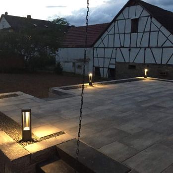 Gartenbeleuchtung auf Terrasse