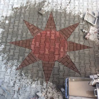 Plasterarbeiten mit Sternenmuster